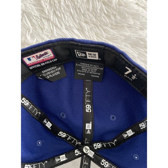 NEW ERA 59FIFTY Los Angeles Dodgers Blue Fitted Baseball Cap Size 7 1/2 - Picture 6 of 6